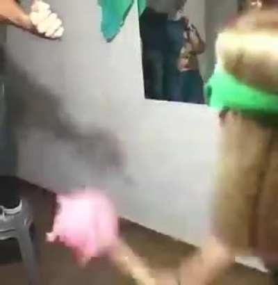 She seems to be in a lot of hurry…