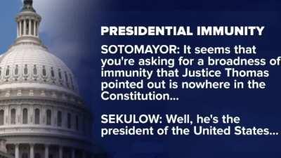 No absolute immunity for presidents