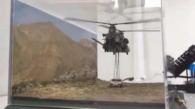 Model of chinook helicopter