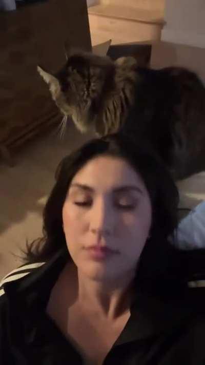 Her looking back at you