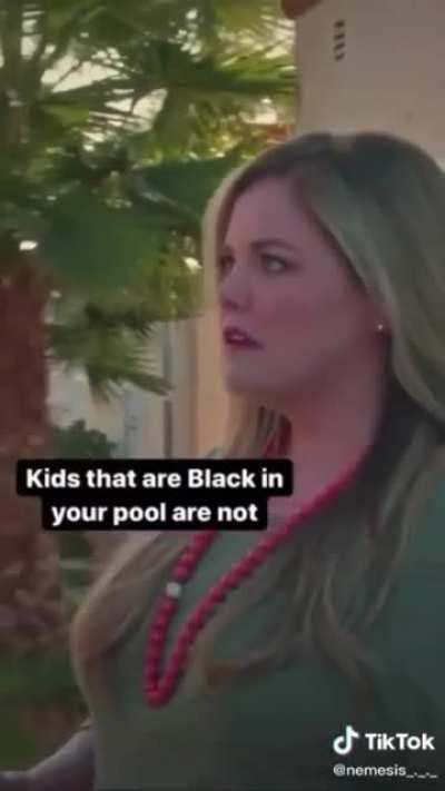 Lady has black babies in her pool...
