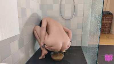 Seriously doubting this bowl's capacity to hold all my explosive enema shits {F}