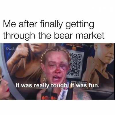 I’ll be 6ft under ground by the end of bear market 🐻