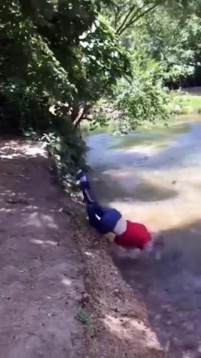 Kid thought he was Tarzan