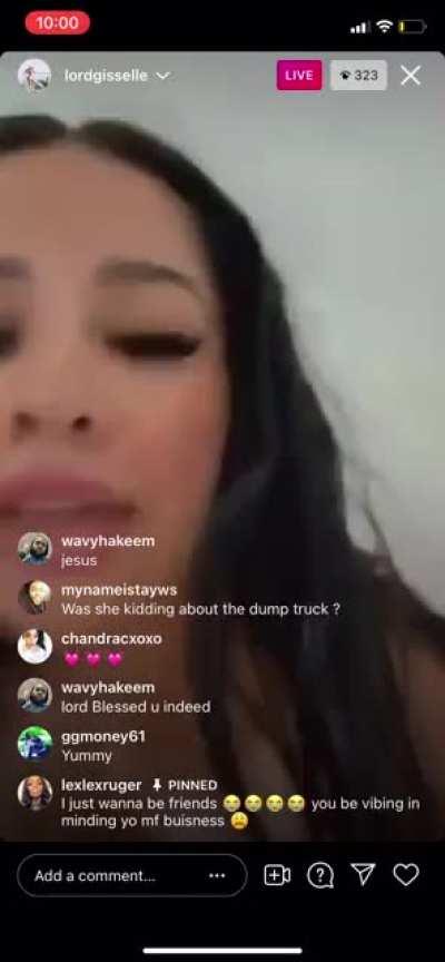 It was blurry bc of her connection I swear but here..