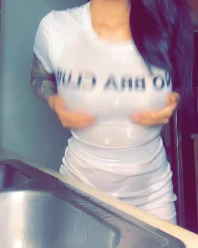 Dripping wet and waiting for a cock