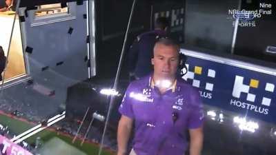 Bellamy Sparta kicks a chair despite being 6 up in a grand final with 6 seconds remaining