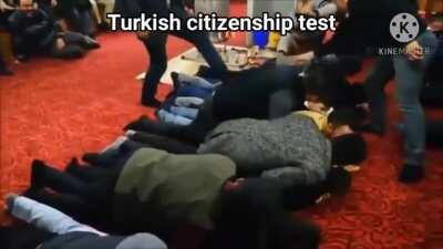 Syrians taking a Turkish citizenship test (2020)