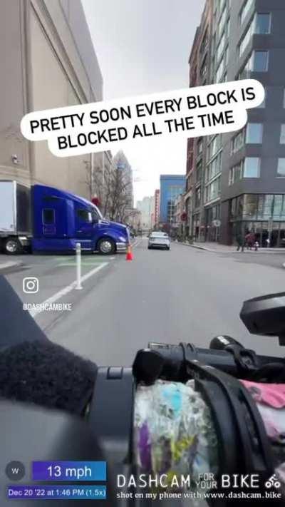 What happens when everybody parks in the bike lane for 