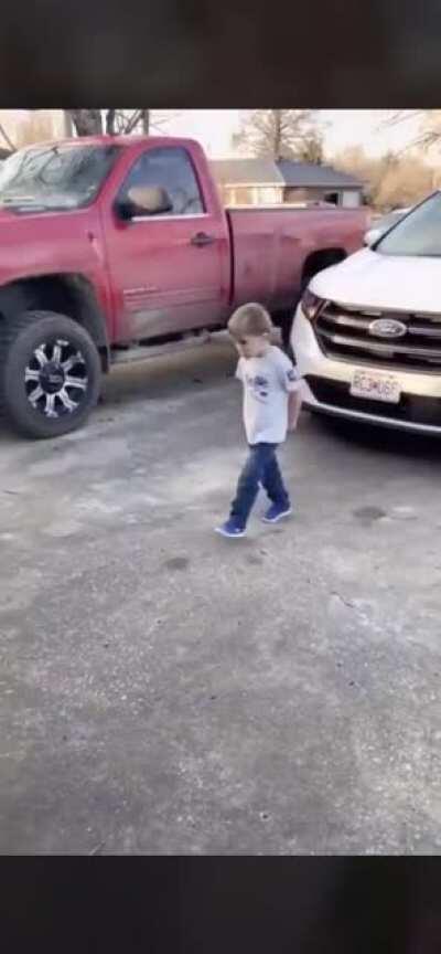 Should’ve got him a helmet instead