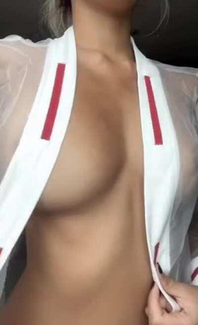 Is it close enough to see my boobs?