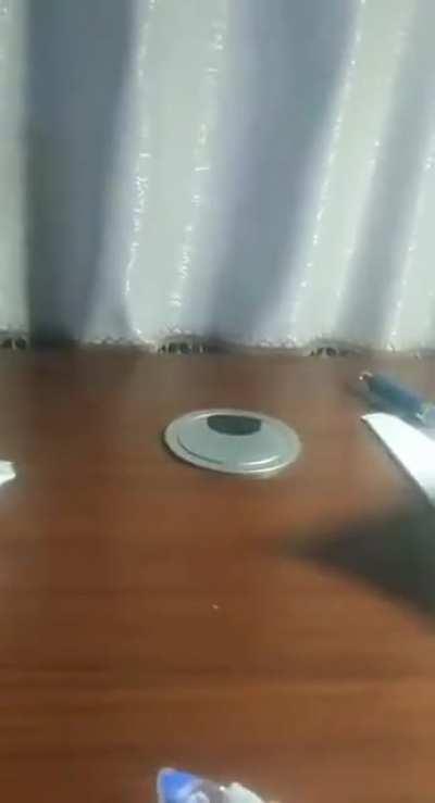 Not mine but clearly cat doesn't want that hole covered 🤣😹