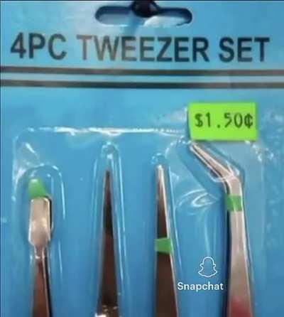 4pc tweezer set