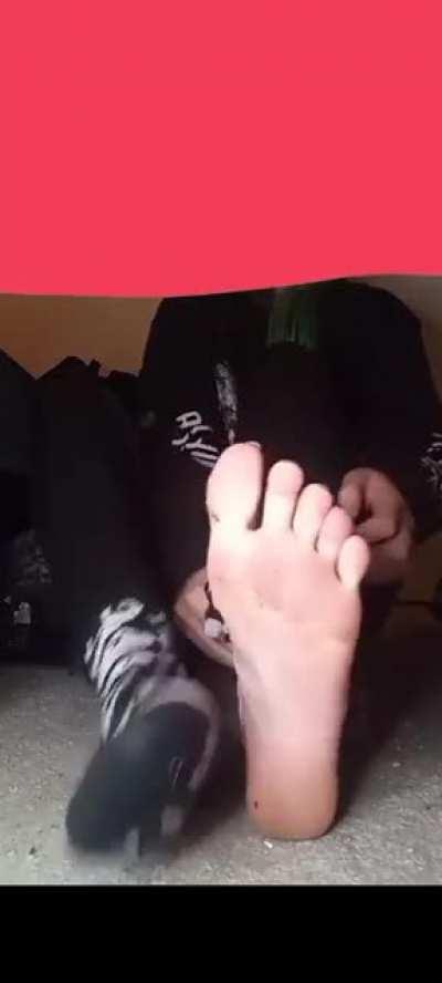 My sock removal 🙈