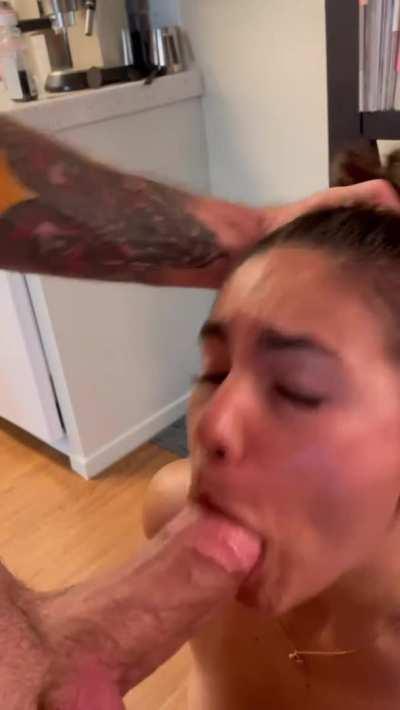 Big Dick Face Fuck with bun