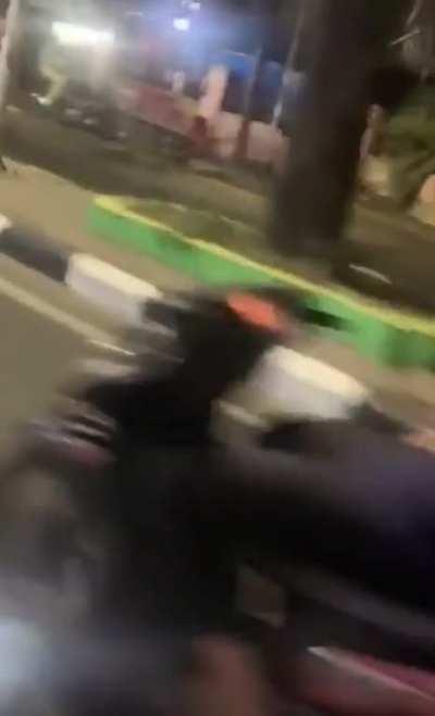 Trying to sleep while driving a motorcycle