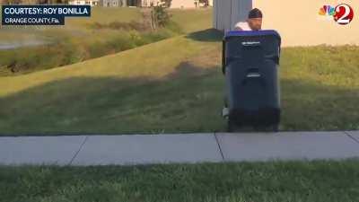 Florida Man Catches And Removes Gator With A Trashcan