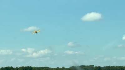 Music on the radio matched with a plane perfectly