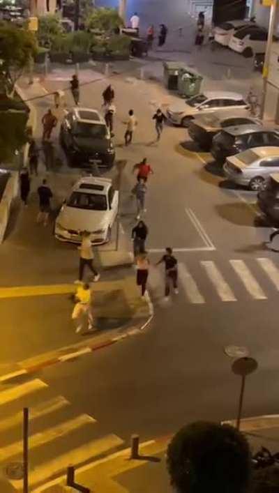 Running away from an active terroist shooter. Today in Tel Aviv, Israel