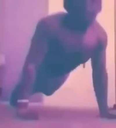 Man falls on his face doing pushups