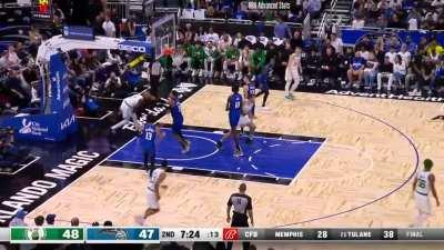 [Highlight] Luke Kornet perfectly executes the Theis Seal to help Jaylen Brown get this dunk.