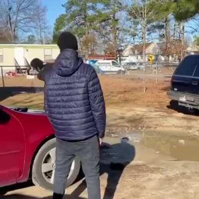 Some local fight in Sunset park Lafayette earlier