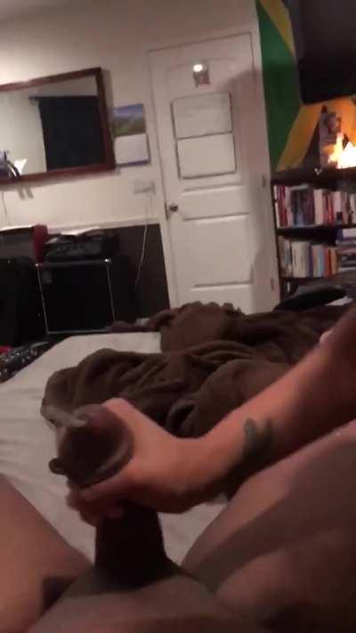 getting jacked off by my gf