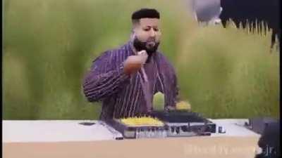 DJ Khaled eating cactus ai generated