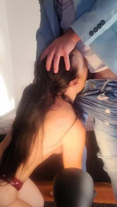 Her throat won the job interview