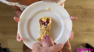 [OC] Crepe à la Cum. Ass-Made & Eaten