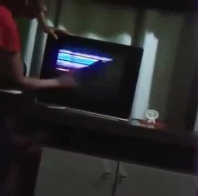 There boss, I fixed the TV