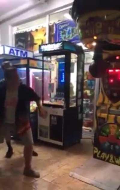 To kick the punching bag [OC]