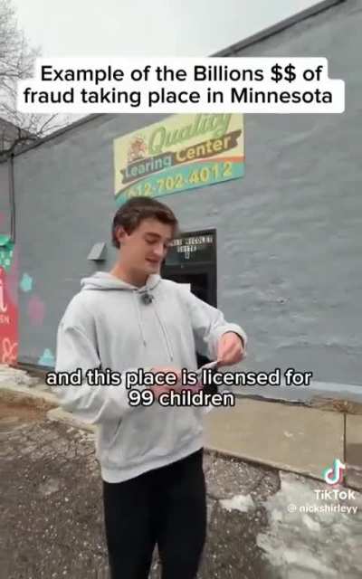 An example of fraud by Minnesota government and Somali population - Daycare Center is closed, empty, with no windows but received $1.9M in 2025.