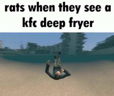 Rats when they see a KFC deep fryer
