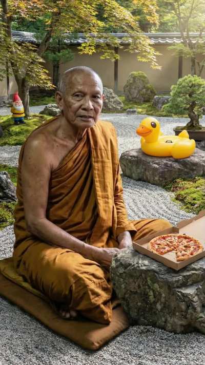 Another AI monk, but this one is not here to fix your life