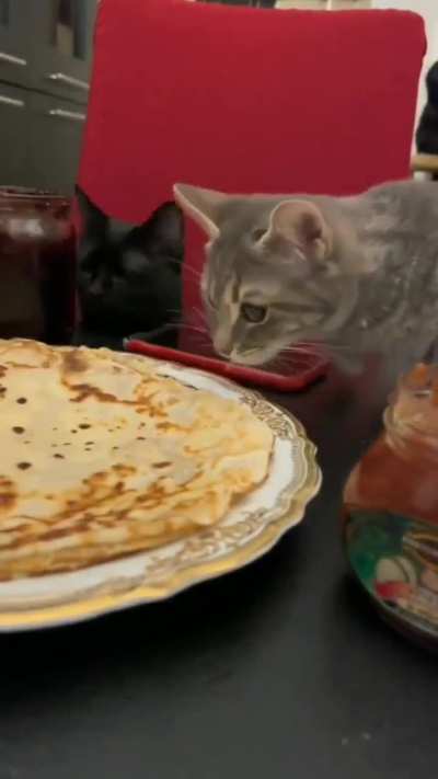 I didn’t steal it, I confiscated a specimen of the pancake for independent examination!