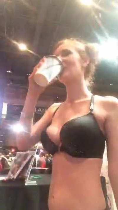 Robin Hearts (Abbey Rain) bouncing her titties