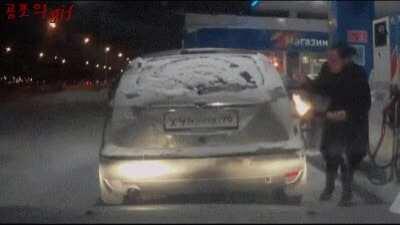 Quite literally a dumbass with a lighter