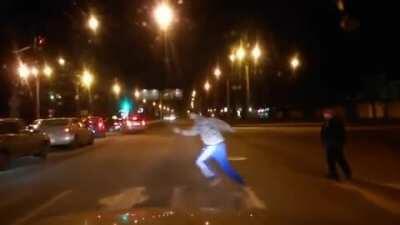 HMFT after I try to cross the street