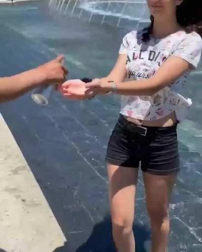 Water gun fights in DC with National Guard