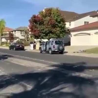 Supposedly the girl in the grey car stole some weed from the guy in the black car. You won't believe what happens next!