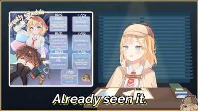 So, Amelia has already seen... that.