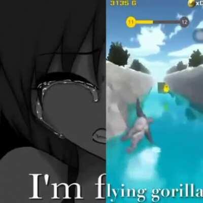 Ah be şuan uçan goril olmak vardı