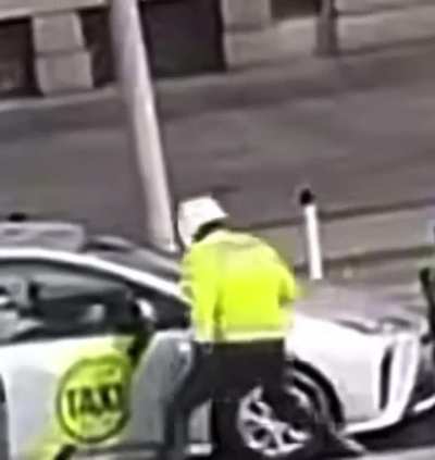 Irish Garda smashes a mirror