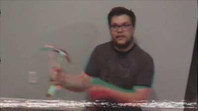 Filming an infomercial with the boys