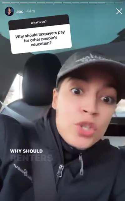 I think if she would rap, people may better understand what taxes are for.