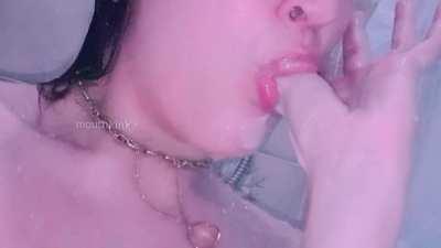 Sloopy white Drool in the Shower