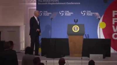 To walk off from stage