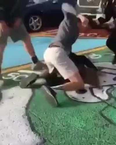 Fight in parking lot after school results in slam KO...