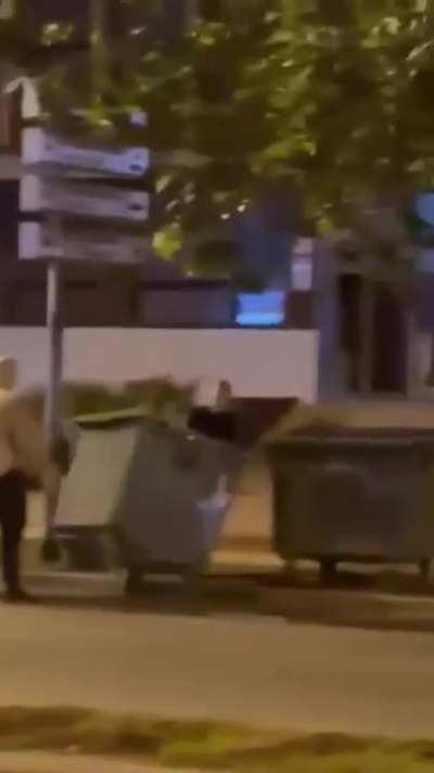 The proper way to deal with a misbehaving drunk (Novi Sad, Serbia)